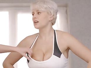 Angel Wicky and Josephine Jackson - lesbian - blonde - face sitting - masturbation - mature - shower - sixty-nine - standing sex