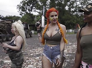 Military Cosplay Porn with Buxom Redhead MOm - Paintballers Part 1 - Alexxa Vice