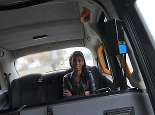 Fake Taxi Skinny Ebony Hottie Fucked on the Backseat - Reality hardcore in car - black tits