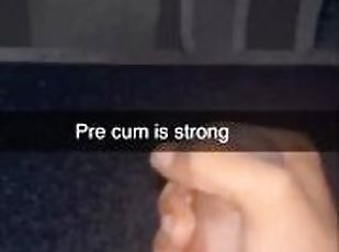 Pre cum jacking off