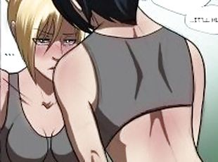 lesbo-lesbian, suuteleminen, anime, hentai