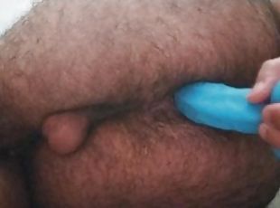 poilue, masturbation, amateur, anal, jouet, gay, gode, solo, trou-du-cul, réalité