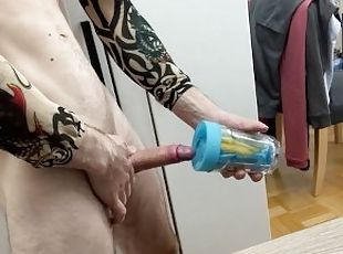 HOMEMADE FLESHLIGHT FUCK! HUGE CUMSHOT