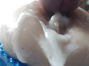 Fucking my dirty fleshlight, amazing cumshot!