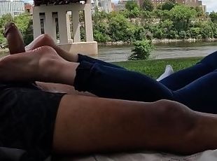 Mariah's Footjob By The River 2