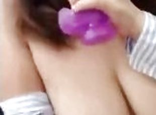 Filipina slut play with dildo