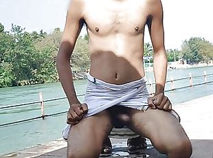 Nude in public Indian sexy big dick cumshot