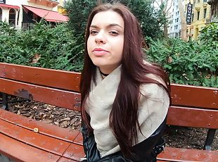 Czech babe accepts random man's cock in her ass for money