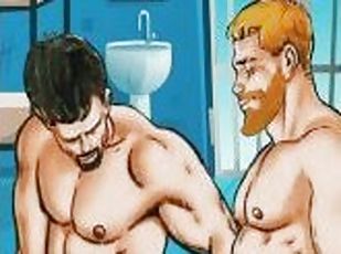Muscle man fucks his prison mate gay cartoon porn