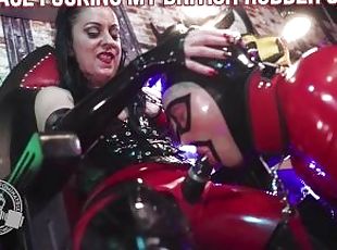 Face Fucking My British Rubber Gimp - Lady Bellatrix lets her slave suck her strap-on