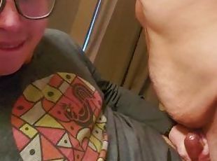 Disabled Boy Uses Step Dads Cock to Masturbate his own Penis