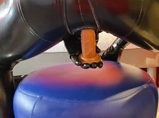 masturbation, anal, ejaculation-sur-le-corps, jouet, gay, chevauchement, gode, fétiche, latex, solo