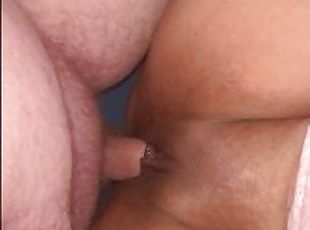 Bit tit MILF gets cumshot