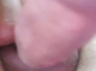 Mushroom head close up with precum