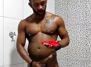 baden, doggy, alt, dilettant, anal-sex, blasen, ebenholz, schwer, homosexuell, creampie