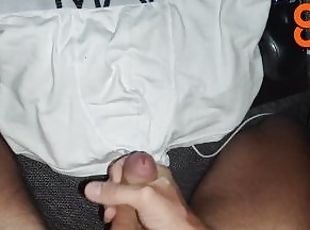 Huge Scally Cumshot on a Pair of Boxer Shorts