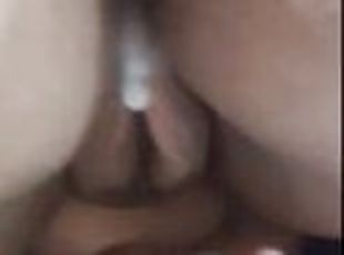 Here taking showing two times of some cum on my pussy, creampie love