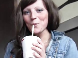 Student fucks banged and inseminated on McDonalds toilet!