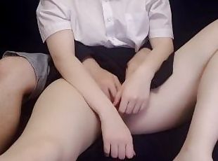 asiático, masturbación, colegiala-schoolgirl, amateur, japonés, bragas, primera-vez, hentai, uniforme, cañero