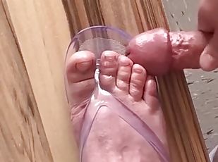 Amateur footfetish masturbation