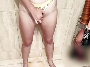 Bañando, Clítoris, Masturbación, Meando, Bragas, Ducha, A solas, Húmedo