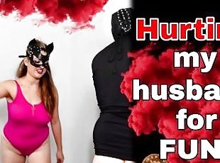 Hurting my Husband! Femdom Games Bondage Spanking Whipping Crop Cane BDSM Female Domination Milf