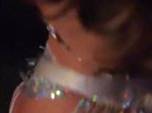 Raver Girl went insane inside the club and fucked in public