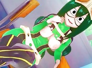 Fucking Tsuyu Asui from My Hero Academia Until Creampie - Anime Hentai